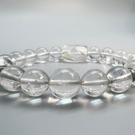 【デザインブレスレット】カイラス×ガネッシュヒマール天然ヒマラヤ水晶デザインブレスレット/Kailash×Ganesh Himal Himalayan Quartz Design Bracelet