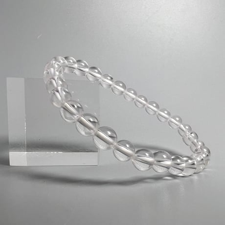 【ハイクオリティー】ガネッシュヒマール産天然ヒマラヤ水晶ブレスレット6mm内径15cm/High Quality Ganesh Himal Himalayan Quartz Bracelet