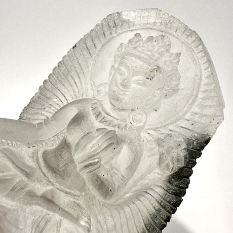 【ガネッシュヒマール産】天然ヒマラヤ水晶 "ホワイトターラ"仏像/Ganesh himal himalayan quartz White Tara