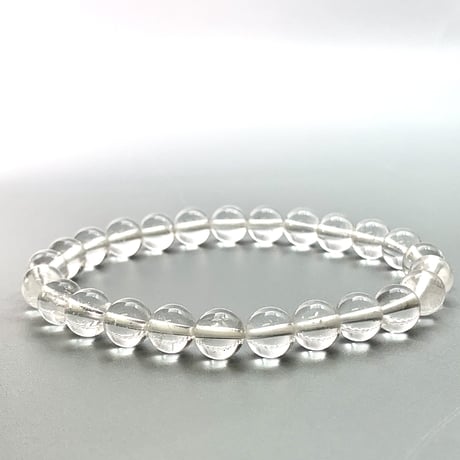 ガネーシュヒマール産天然ヒマラヤ水晶ブレスレット8mm内径17cm/Ganesh Himal Himalayan Quartz Bracelet