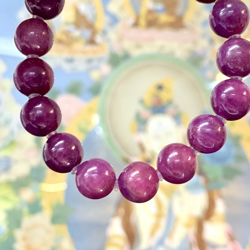 天然ルビー】ピンクパープルサファイアブレスレット(鑑定書付き)/RUBY