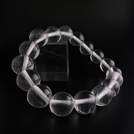 【アンナプルナ産】"手磨き加工"天然ヒマラヤ水晶ブレスレット12mm内径16.8cm/Annapurna Himalayan Quartz  Bracelet
