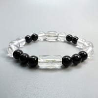 【デザインブレスレット】"手磨き加工カイラス×アンナプルナ×ガウリシャンカール"×モリオン/Kailash×Annapurna×GauriShankar×Morion