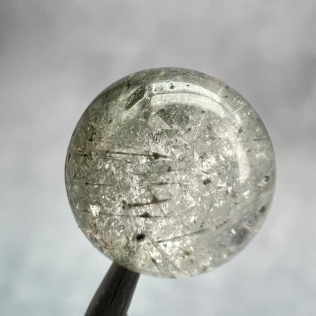 【ガネッシュヒマール産】アクチノライトイン天然ヒマラヤ水晶ビーズ⑭/Ganesh Himal Actinolite in Himalayan Quartz beads
