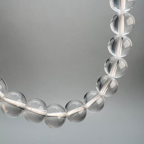 【ハイクオリティー】ガネッシュヒマール産天然ヒマラヤ水晶ブレスレット8mm内径18cm/High Quality Ganesh Himal Himalayan Quartz Bracelet
