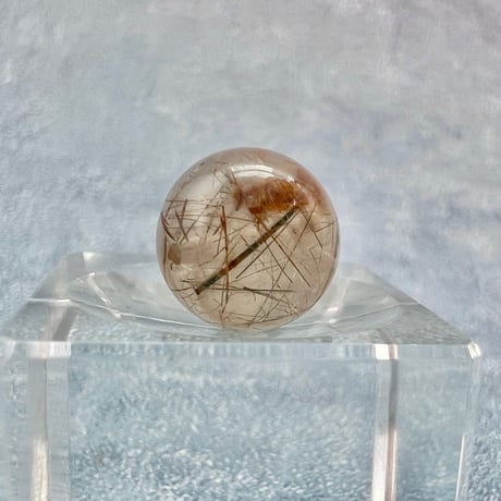 【ガネッシュヒマール産】アクチノライトイン天然ヒマラヤ水晶ビーズ⑫/Ganesh Himal Actinolite in Himalayan Quartz beads