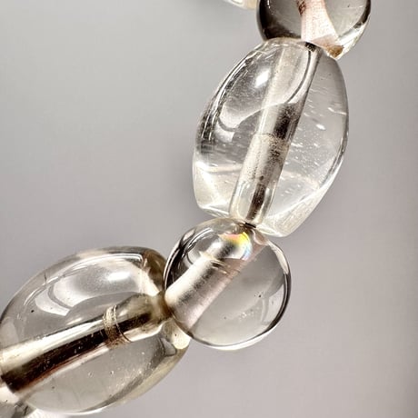 ガウリシャンカール産"手磨き加工"天然ヒマラヤスモーキークォーツ デザインブレスレット/Gaurishankar SmokyQuartz Design Bracelet