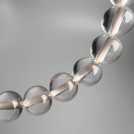 【カイラス産】"手磨き加工"天然ヒマラヤ水晶ブレスレット6mm内径15cm/Kailash Himalayan Quartz Bracelet