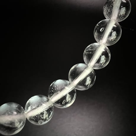 【アンナプルナ産】"手磨き加工"天然ヒマラヤ水晶ブレスレット②8mm内径16cm/Annapurna Himalayan Quartz  Bracelet