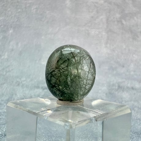 【ガネッシュヒマール産】アクチノライトイン天然ヒマラヤ水晶 タイヤ型ビーズ⑤/Ganesh Himal Actinolite in Himalayan Quartz Tire beads