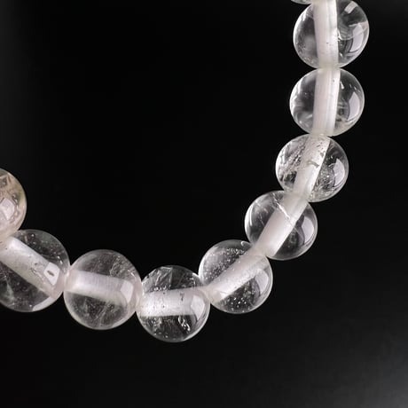 【アンナプルナ産】"手磨き加工"天然ヒマラヤ水晶ブレスレット8mm内径15.5cm/Annapurna Himalayan Quartz  Bracelet