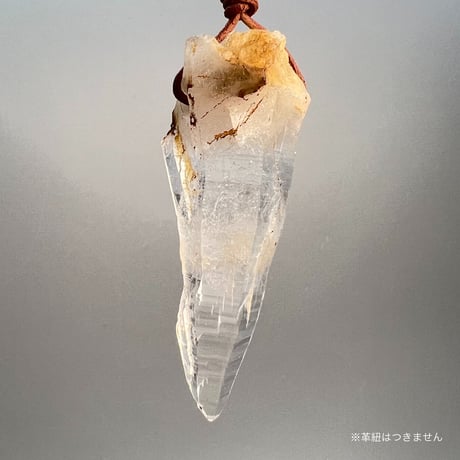 【ガネッシュヒマール産】リモナイトイン天然ヒマラヤ水晶ペンダントトップ/Ganesh Himal Natural Pendant Top