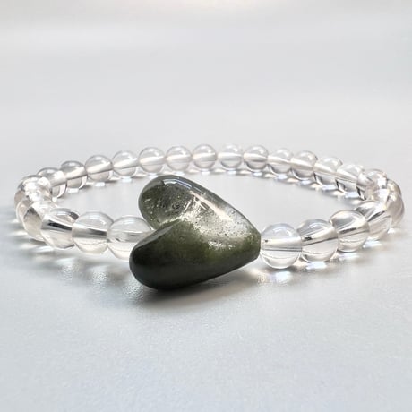 ハイクオリティー【ガネッシュヒマール産】天然ヒマラヤ水晶 デザインブレスレット/High Qualit Ganesh Himal Himalayan Quartz Design Bracelet