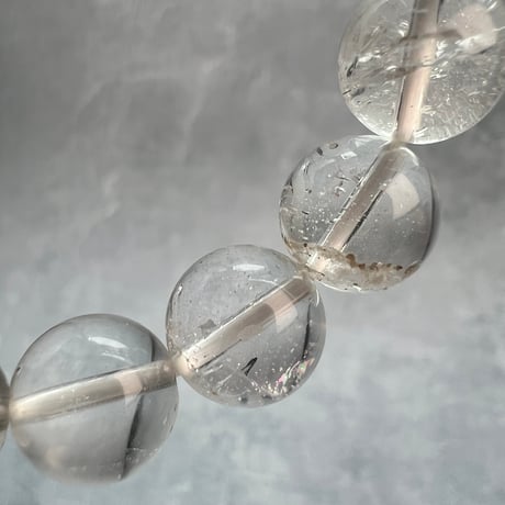 【ガネッシュヒマール産】天然ヒマラヤ水晶ブレスレット10mm内径18.5cm/Ganesh Himal Himalayan Quartz Bracelet