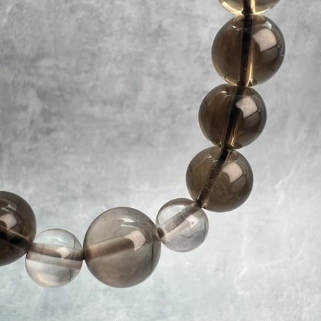 【デザインブレスレット】ガウリシャンカール産天然ヒマラヤスモーキークォーツ/Gaurishankar SmokyQuartz Design Bracelet