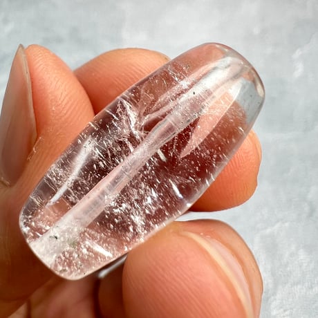 【カイラス産】天然ヒマラヤ水晶バレルビーズ①/Kailash Himalayan Quartz Barrel Beads