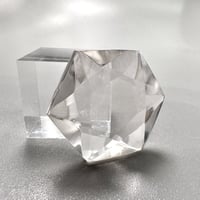 【ガネッシュヒマール産】天然ヒマラヤ水晶"ヘキサゴン六芒星"ルース⑪/Ganesh Himal Himalayan Quartz Hexagon×Hexagram Loose