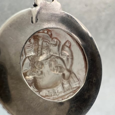 【ガウリシャンカール産】天然ヒマラヤスモーキークォーツ"ガネーシャ様"ペンダントトップ②/Gaurishankar Himalayan Smoky Quartz "Ganesha" pendant