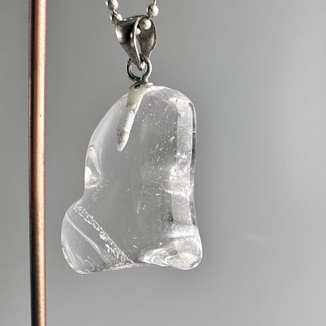 【ガネッシュヒマール産】天然ヒマラヤ水晶ハート型ペンダントトップ⑤ GaneshHimal Himalayan Quartz Heart Pendant Top