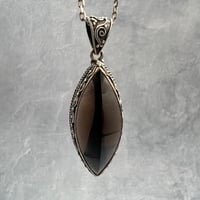 【ガウリシャンカール産】天然ヒマラヤスモーキークォーツ シルバー925ペンダントトップ/GauriShankar Smoky Quartz Silver925 Pendant Top