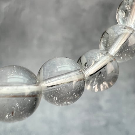【ガネッシュヒマール産】天然ヒマラヤ水晶ブレスレット8mm内径16cm/Ganesh Himal Himalayan Quartz bBracelet