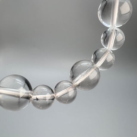 【カイラス産】"手磨き"天然ヒマラヤ水晶デザインブレスレット/Kailash Himalayan Quartz Design Bracelet