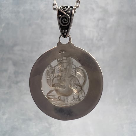 【ガウリシャンカール産】天然ヒマラヤスモーキークォーツ"ガネーシャ様"ペンダントトップ①/Gaurishankar Himalayan Smoky Quartz "Ganesha" pendant