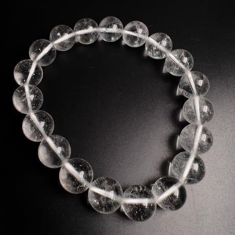 【アンナプルナ産】"手磨き加工"天然ヒマラヤ水晶ブレスレット④10mm内径16cm/Annapurna Himalayan Quartz  Bracelet