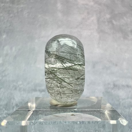【ガネッシュヒマール産】アクチノライトイン天然ヒマラヤ水晶 タイヤ型ビーズ③/Ganesh Himal Actinolite in Himalayan Quartz Tire beads