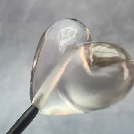 【ガウリシャンカール産】天然ヒマラヤスモーキークォーツ"手磨き加工"ハート型ビーズ②/Gaurishankar Himalayan Smoky Quartz Heart Beads