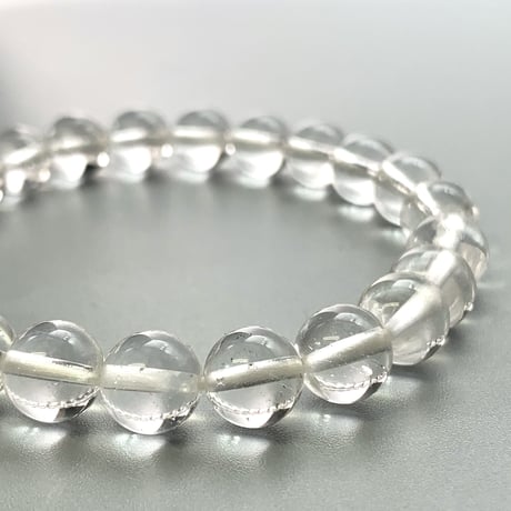 ガネーシュヒマール産天然ヒマラヤ水晶ブレスレット8mm内径15cm/Ganesh Himal Himalayan Quartz Bracelet
