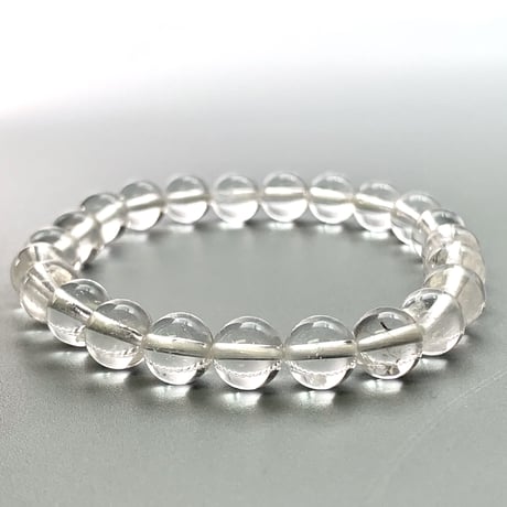 ガネーシュヒマール産天然ヒマラヤ水晶ブレスレット8mm内径15cm/Ganesh Himal Himalayan Quartz Bracelet