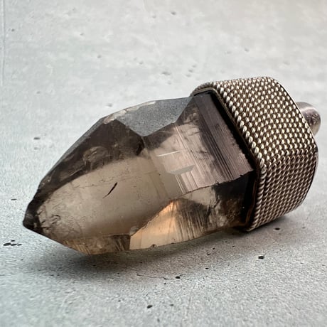 【ガウリシャンカール産】天然ヒマラヤスモーキークォーツ シルバー925ペンダントトップ/GauriShankar Himalayan Smoky Quartz S/V925Pendant Top