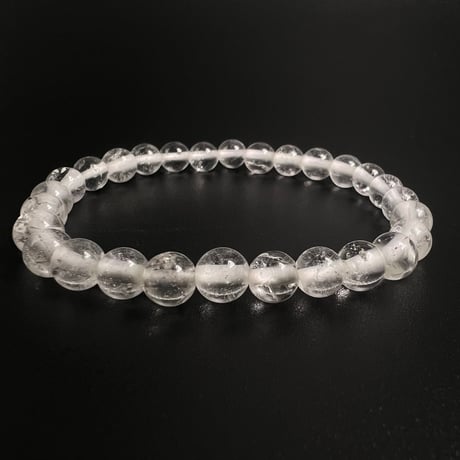 【アンナプルナ産】"手磨き加工"天然ヒマラヤ水晶ブレスレット6mm内径15cm/Annapurna Himalayan Quartz  Bracelet