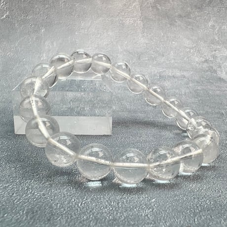 【ガネッシュヒマール産】天然ヒマラヤ水晶ブレスレット 10mm内径17cm/Ganesh Himal Himalayan Quartz Bracelet