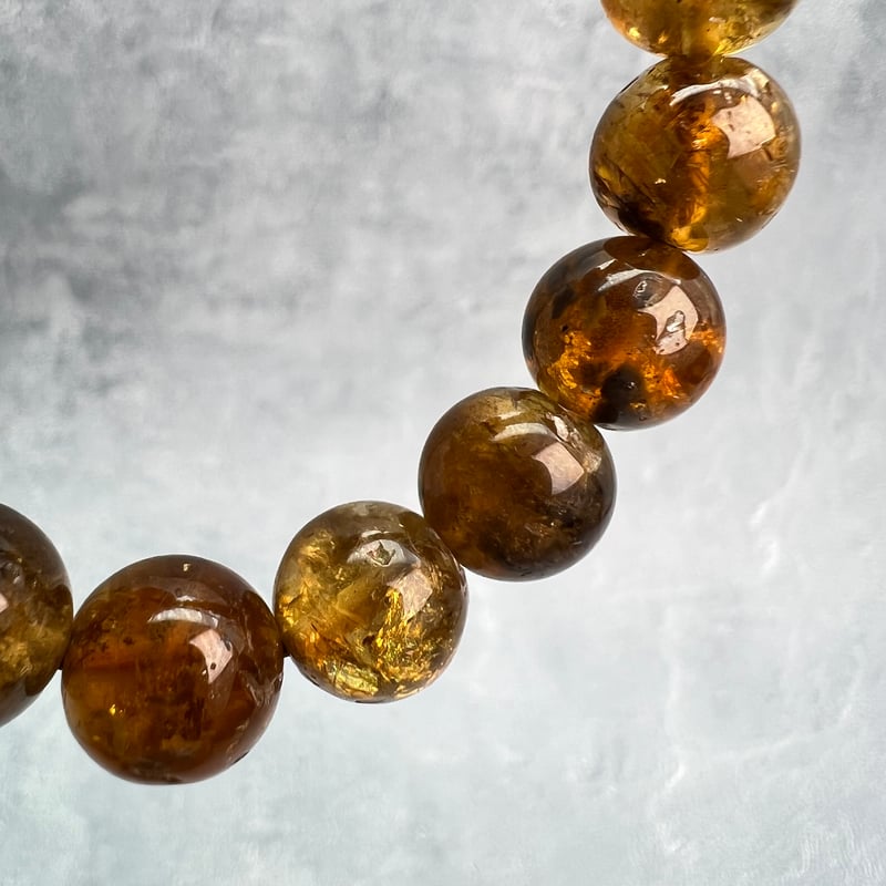 ネパール産🇳🇵ハニートルマリンブレスレット10mm内径15/Nepal Honey