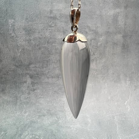 【ガネッシュヒマール産】天然ヒマラヤ水晶"手磨き加工"ペンデュラムペンダントトップ/Ganesh Himal Himalayan Quartz Pendulum Pendant Top