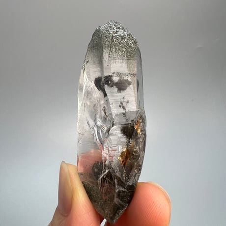 【ガネッシュヒマール産】クローライトイン天然ヒマラヤ水晶/GaneshHimal Chlorite in Himalayan Quartz