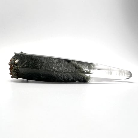 【ガネッシュヒマール産】クローライトイン天然ヒマラヤ水晶ナチュラルポイント⑦ Ganesh Himal Chlorite in Himalayan Quartz Natural Point