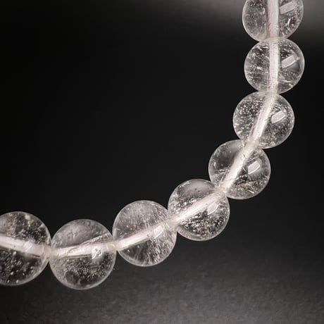 【アンナプルナ産】"手磨き加工"天然ヒマラヤ水晶ブレスレット8mm内径17cm/Annapurna Himalayan Quartz  Bracelet