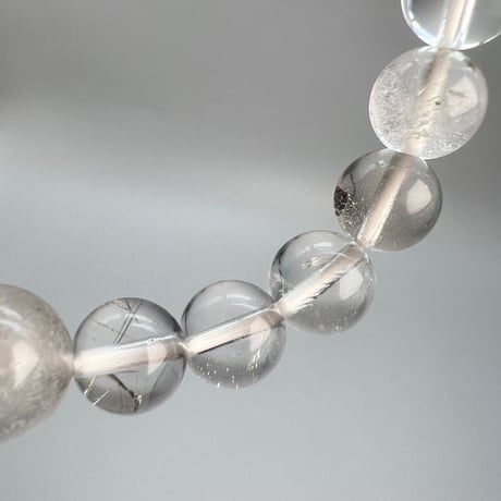 【カイラス産】"手磨き"天然ヒマラヤ水晶デザインブレスレット/Kailash Himalayan Quartz Design Bracelet