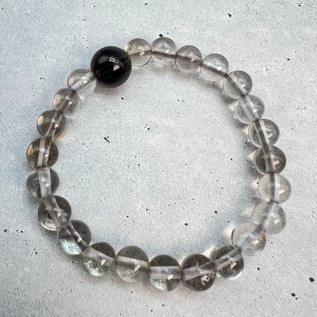 【ガウリシャンカール産】天然ヒマラヤスモーキークォーツ デザインブレスレット/Gaurishankar Smoky Quartz Design Bracelet