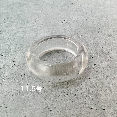 【ガネッシュヒマール産】天然ヒマラヤ水晶プレーンリング8.5号〜18.5号/Ganesh Himal Himalayan Quartz Plain Ring