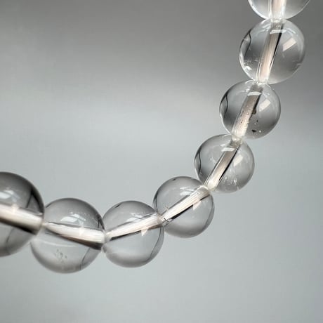 【ガネッシュヒマール産】天然ヒマラヤ水晶"ハート"デザインブレスレット③/Ganesh Himal Himalayan Quartz Design Bracelet