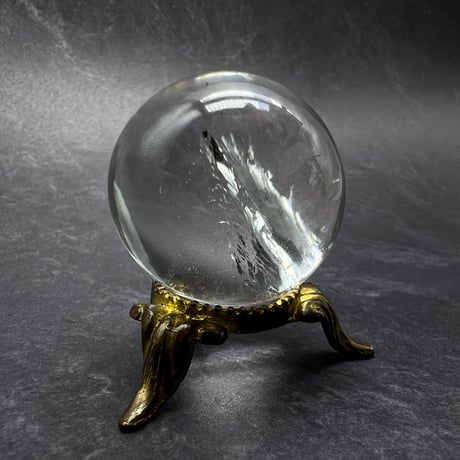 【ガネッシュヒマール産】ナチュラルレインボーイン天然ヒマラヤ水晶丸玉/Ganesh Himal Natural Rainbow In Himalayan Quartz Sphere