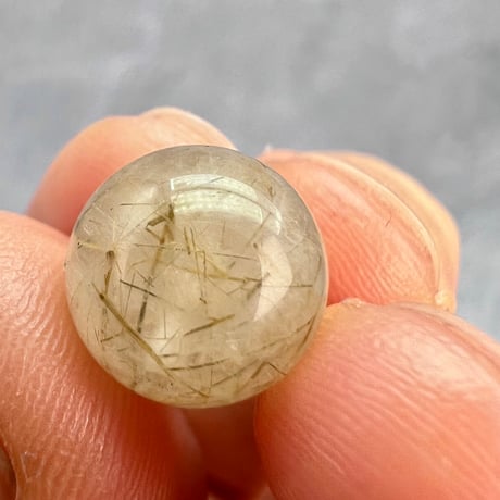 【ガネッシュヒマール産】アクチノライトイン天然ヒマラヤ水晶ビーズ⑬/Ganesh Himal Actinolite in Himalayan Quartz beads