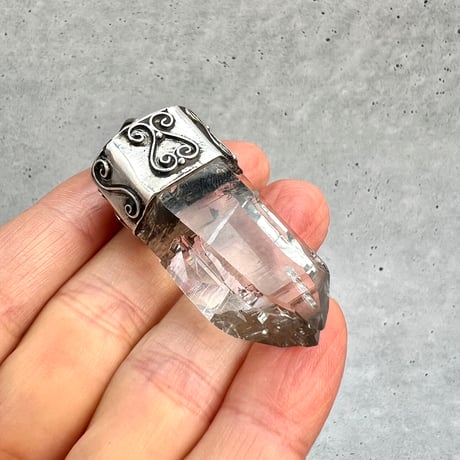 【ガネッシュヒマール産】天然ヒマラヤ水晶 シルバー925ペンダントトップ/Ganesh Himal Himalayan Quartz S/V925 Pendant Top