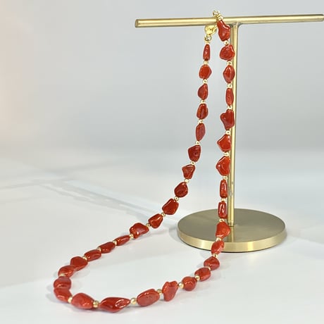 イタリア産赤珊瑚ネックレス🅱️/Red Coral Necklace