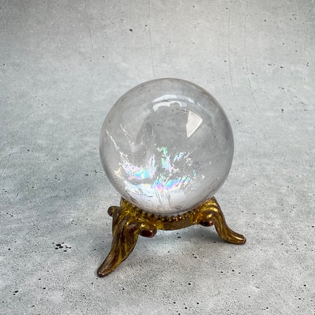 【ガネッシュヒマール産】ナチュラルレインボーイン天然ヒマラヤ水晶丸玉/Ganesh Himal Natural Rainbow In Himalayan Quartz Sphere