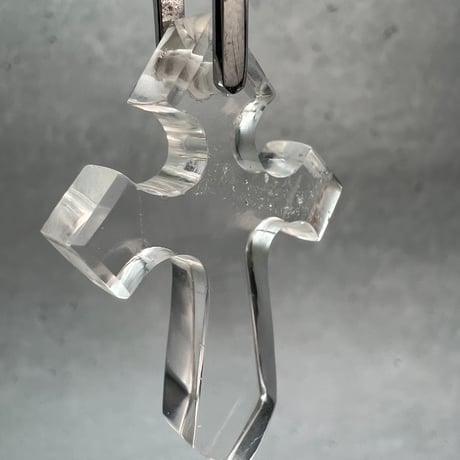【ガネッシュヒマール産】天然ヒマラヤ水晶クロスペンダントトップ⑩/Ganesh Himal Himalayan Quartz Cross Pendant Top